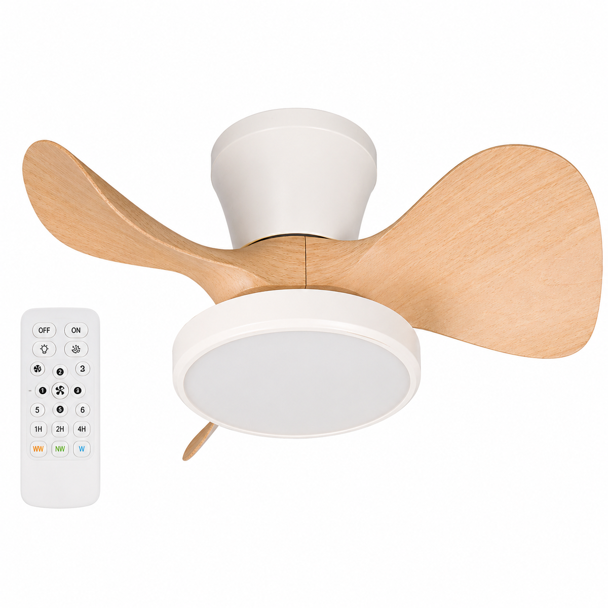 VENTILADOR LED DE TECHO BLANCO 22" DC 22W 100-240V 3000K/4000/6500K C/R