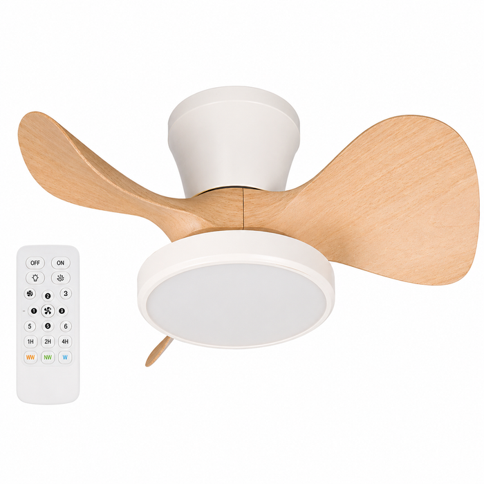 Ventilador LED de Techo 22” Blanco con Control Remoto