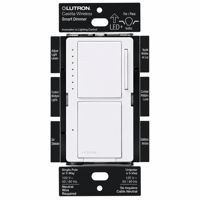 DIMMER MA LED+75W/2.5A DMR/SW WH CLAM