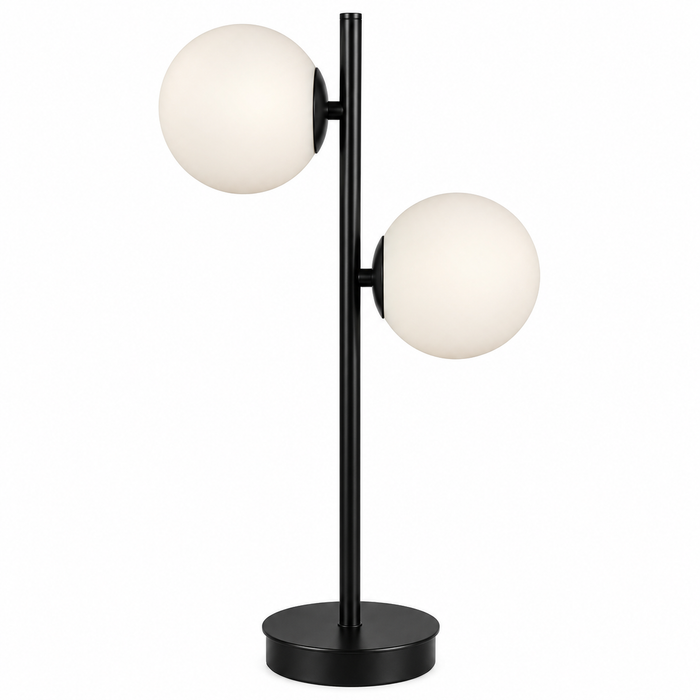 Lámpara de Mesa Negra 2 Luces G9 5W 120V Diseño Moderno