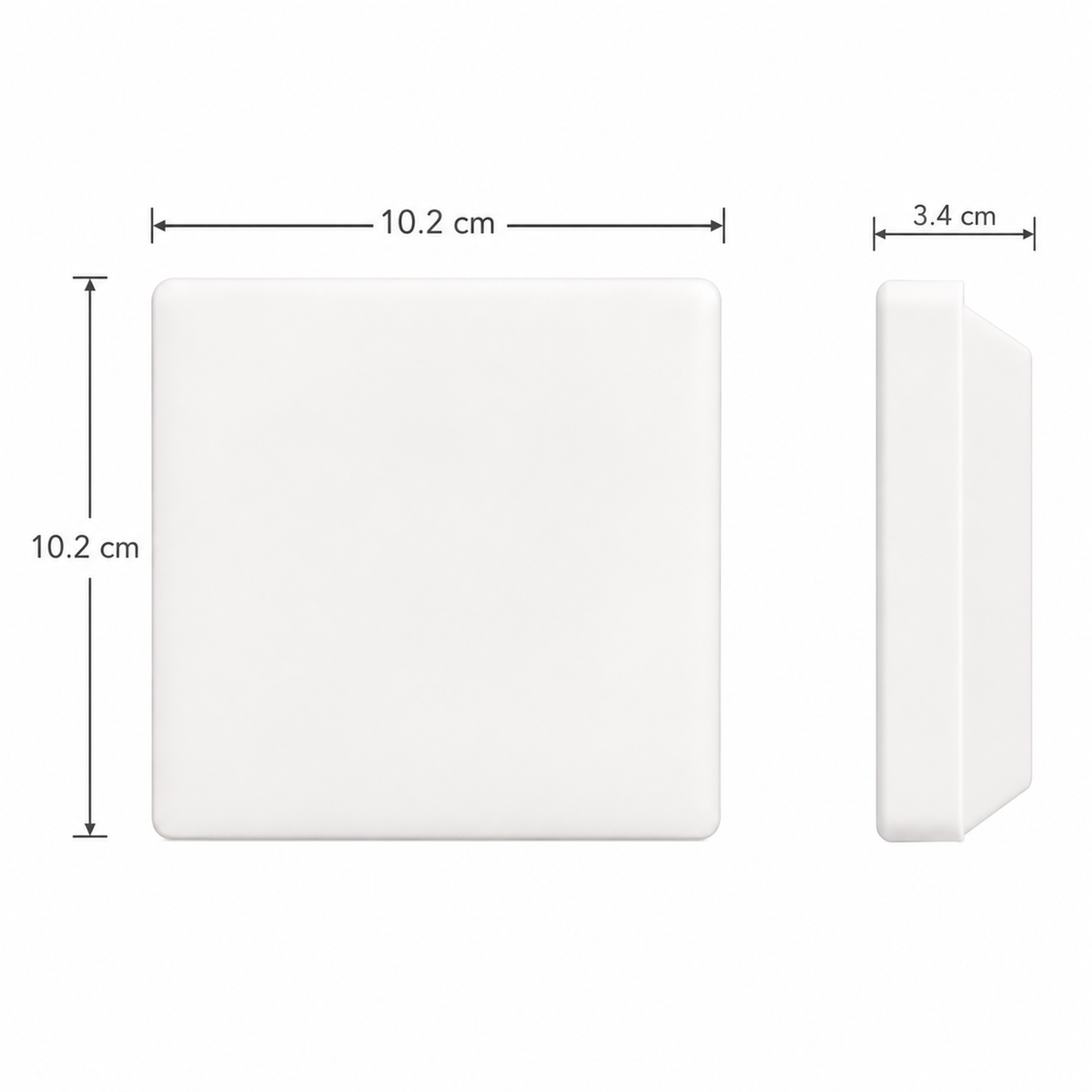 Lámpara LED de Techo Blanca Cuadrada 12W 6500K Luz Fría 100-240V