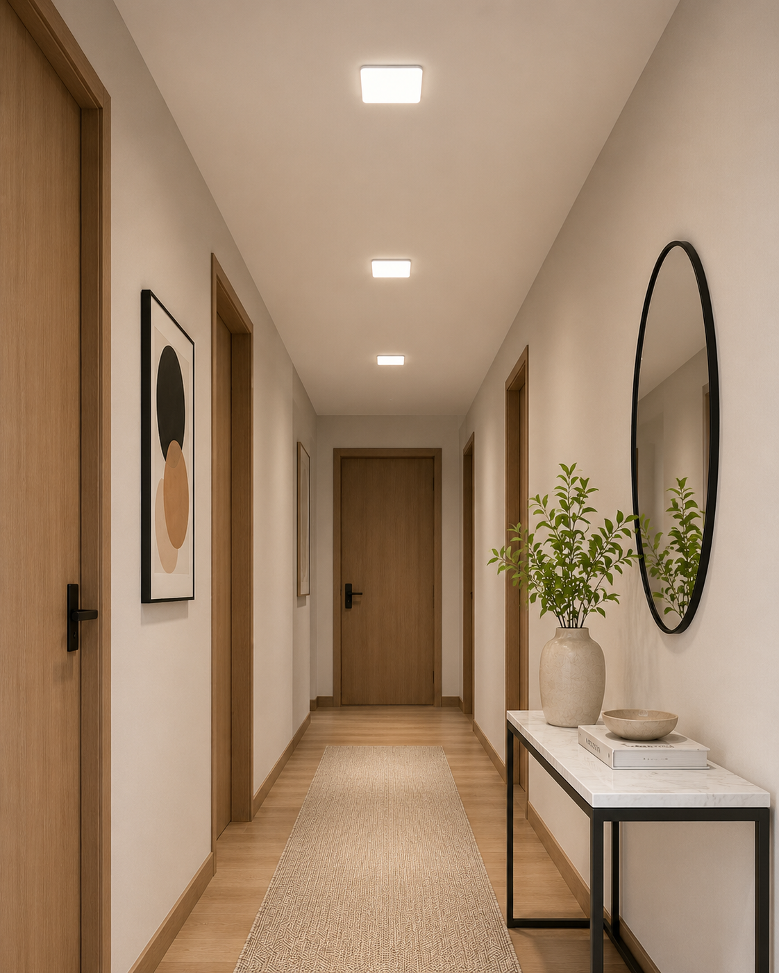 Lámpara LED de Techo Blanca Cuadrada 12W 6500K Luz Fría 100-240V