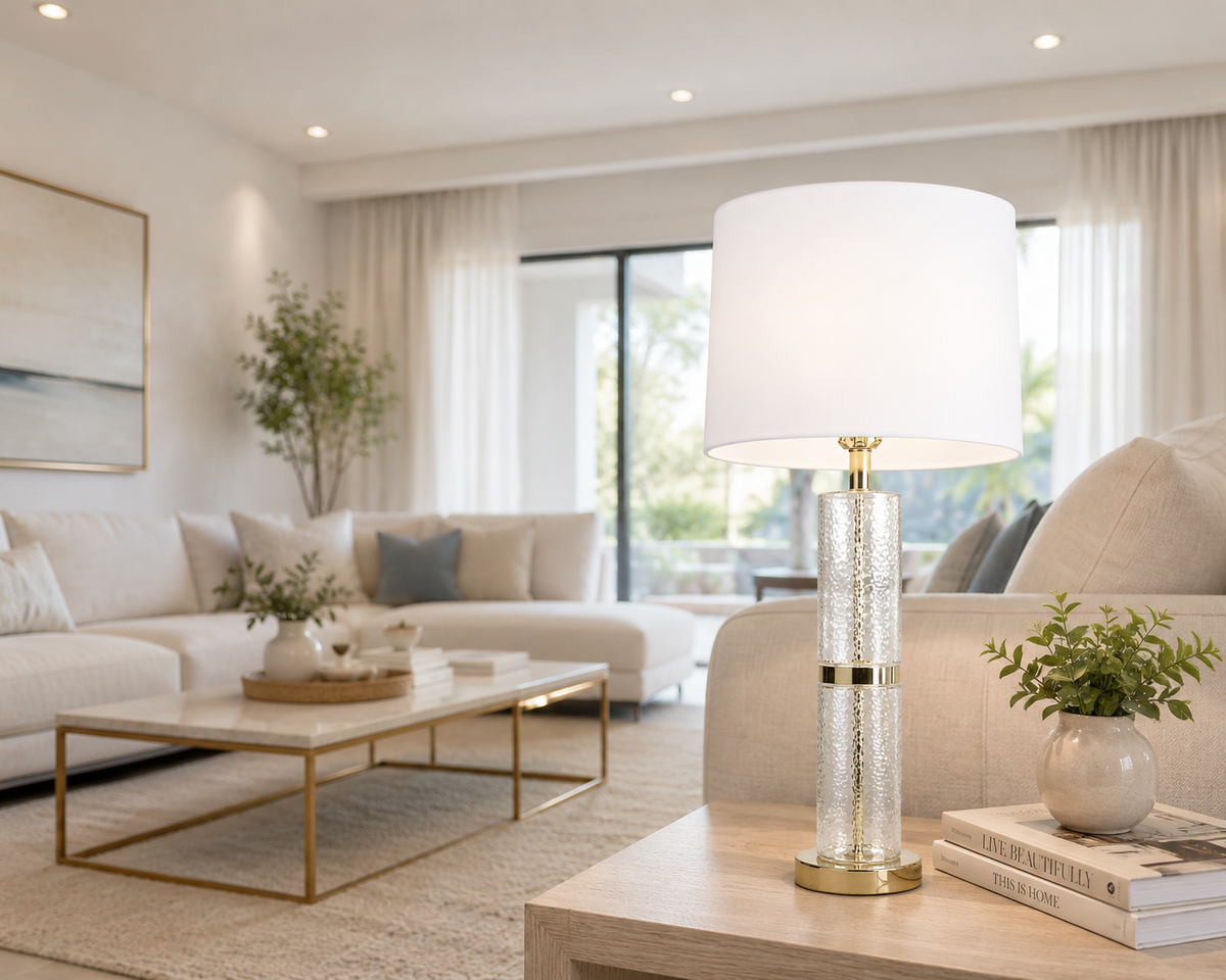 LAMP. MESA BRONCE PULIDO 1L E27 100W