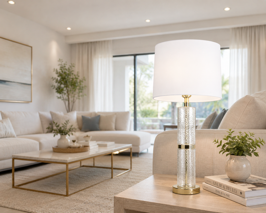 LAMP. MESA BRONCE PULIDO 1L E27 100W
