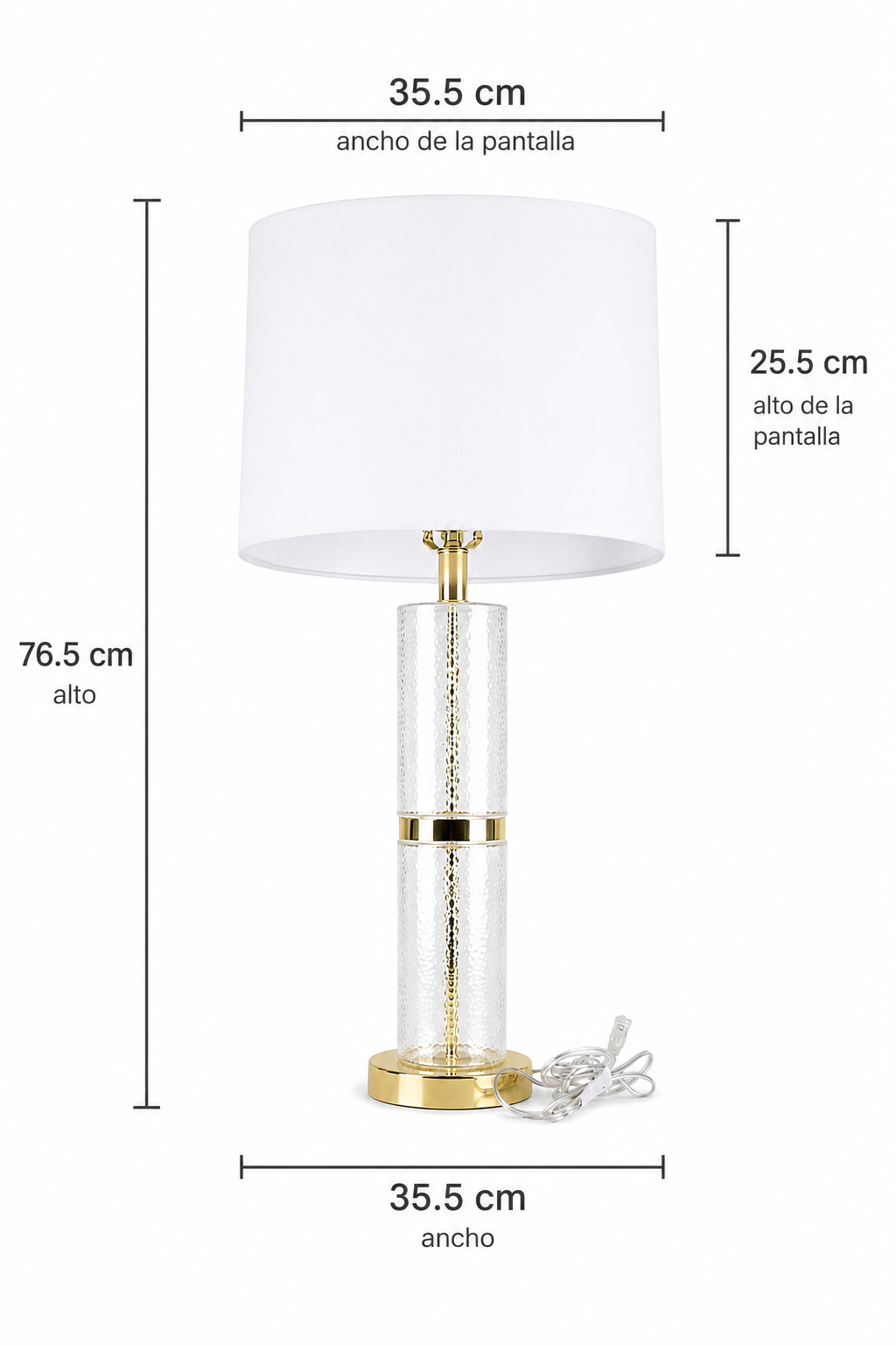 LAMP. MESA BRONCE PULIDO 1L E27 100W
