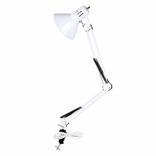 LAMP. ESCRITORIO DE BRAZO FLEXIBLE BLANCO 1L E27 60W