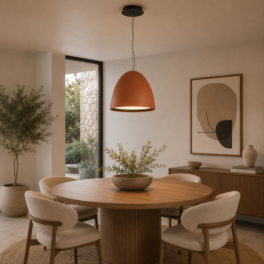 LAMP. LED COLGANTE NEGRO Y TERRACOTA 30W 100-240V 3000K