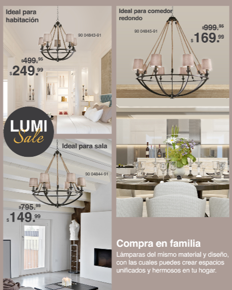 Adquiere lámparas en familia a los mejores precios