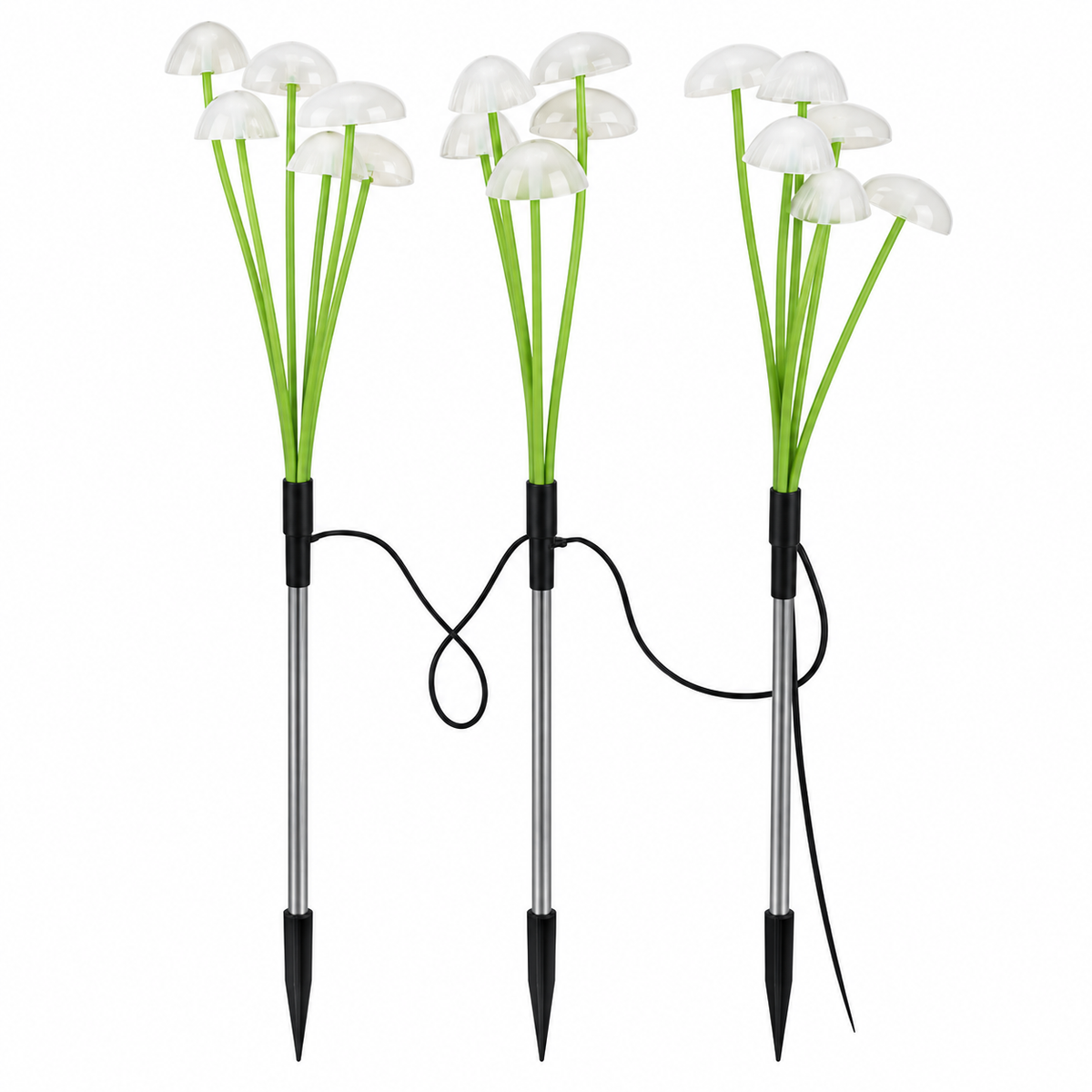 Lámpara de Estaca LED decorativa verde de 18 luces 0.4W 100-240V 2700K Luz Cálida