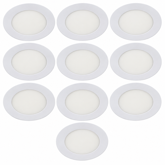 LAMP.LED TECHO BLANCO MATE 6W 6000K (10PZAS)