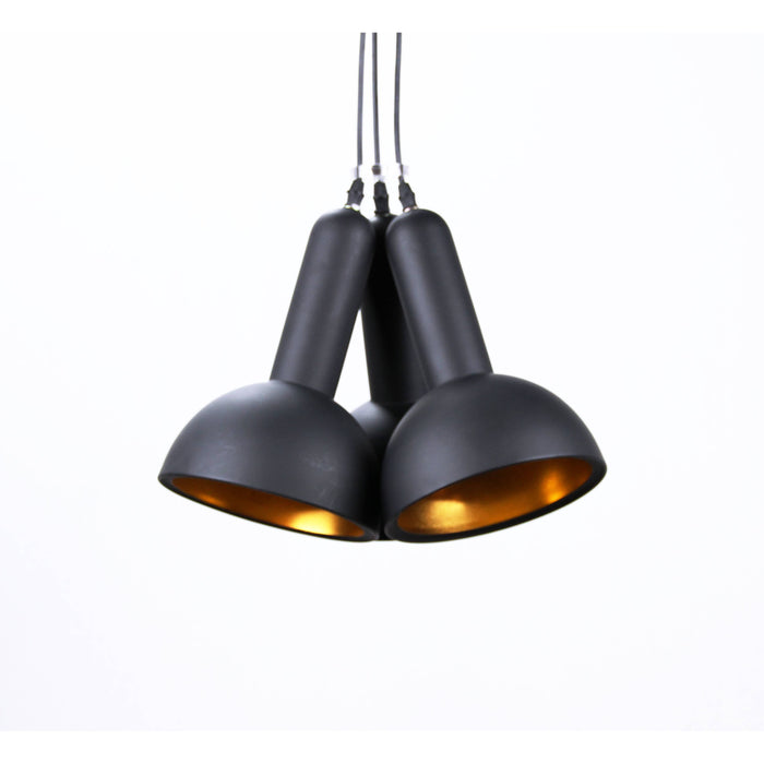 LAMP. COLGANTE NEGRO 3L E27 60W