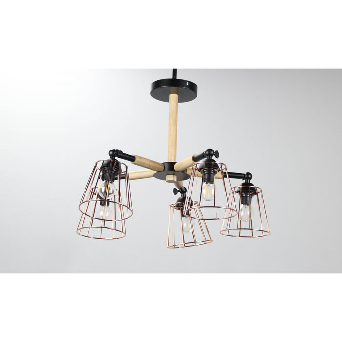 LAMP. TECHO NEGRO 5L E14 40W