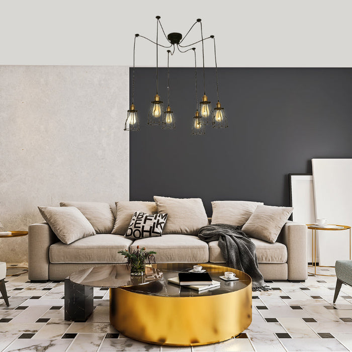 LAMP. COLGANTE NEGRO 6L E27 40W