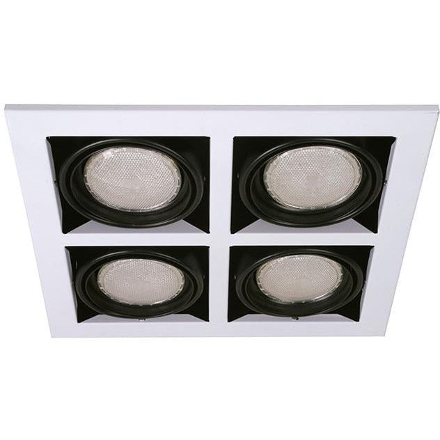 LAMP. TECHO E27*4L 75W ACAB. BLANCO Y NEGRO