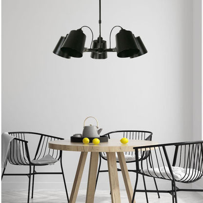Lámpara Techo Negro 5L E27 40W