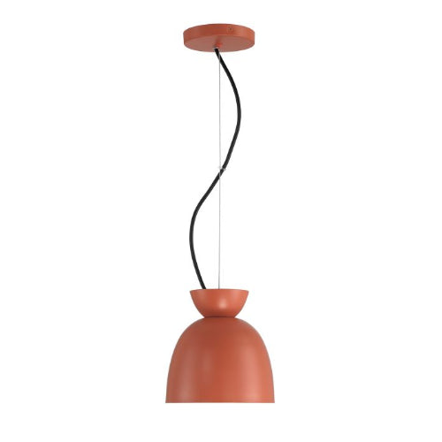 LAMP. COLGANTE VENTURE DOME ROJO 1L E26 60W
