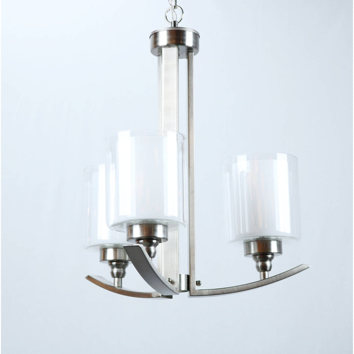 Lámpara Colgante Níquel Satinado 3L E27 40W