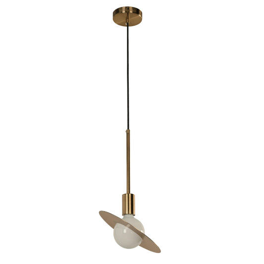 Lámpara Colgante Bronce Dorado 1L E27 5W (Bombillo Led Incluido)