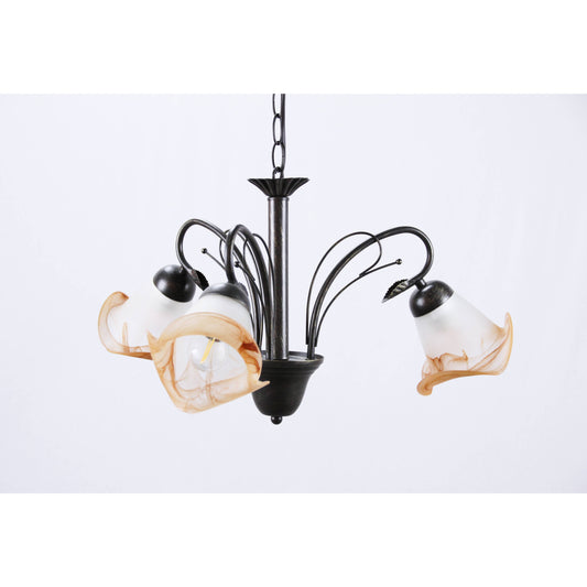 LAMP. COLGANTE BRONCE ANTIGUO 3L E27 60W
