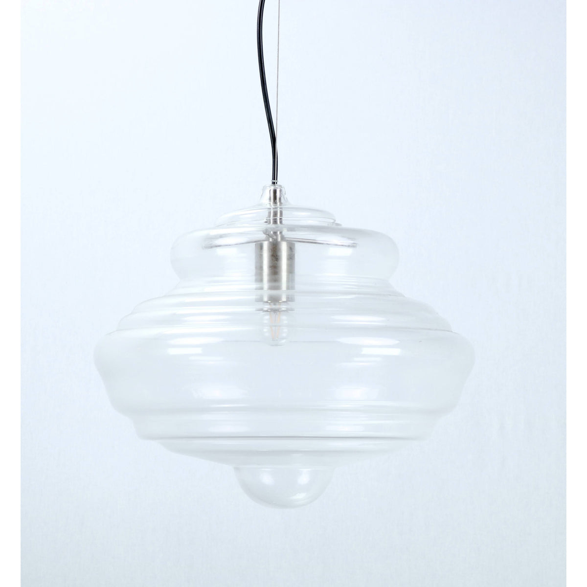 LAMP. COLGANTE NÍQUEL SATINADO 1L E27 40W