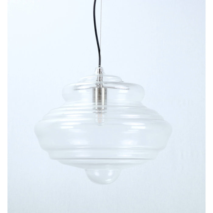 LAMP. COLGANTE NÍQUEL SATINADO 1L E27 40W