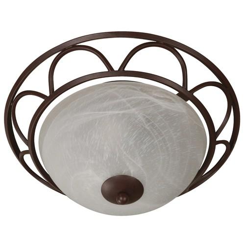 LAMP. TECHO CHOCOLATE OSCURO CEPILLADO EN NEGRO 2LTS E27 60W 120V  (B/N)