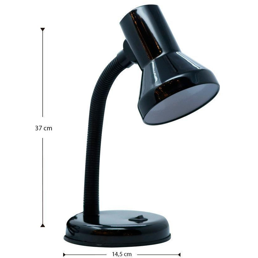 LAMP. ESCRITORIO NEGRO 1L E27 40W
