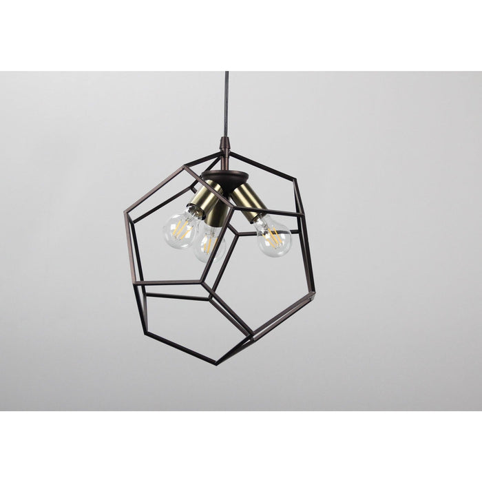 LAMP. COLGANTE BRONCE 3L E26 40W