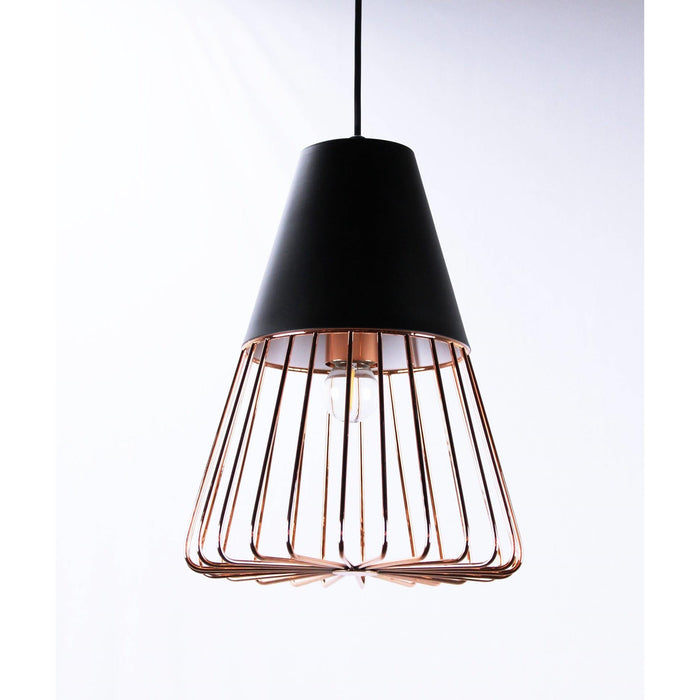 LAMP. COLGANTE NEGRO 1L E27 60W