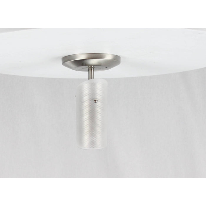 LAMP. TECHO REFLECTORA NÍQUEL SATINADO 1L E27 60W