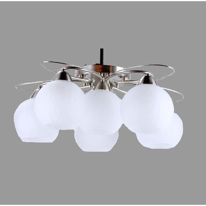 LAMP. TECHO NÍQUEL SATINADO 6L E27 40W
