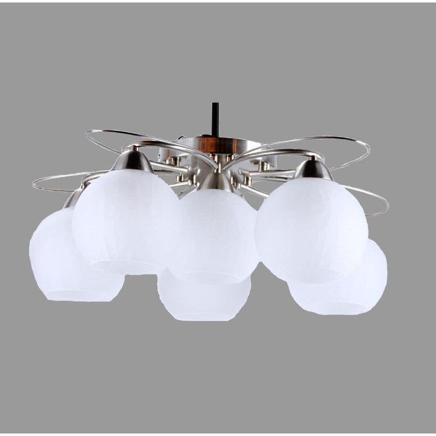 LAMP. TECHO NÍQUEL SATINADO 6L E27 40W