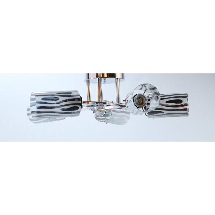 LAMP. TECHO CROMO 5L E27 60W