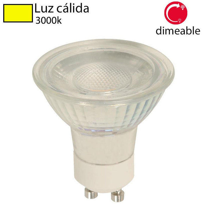 BOMBILLO LED GU10 5W 120V 3000K ATENUABLE 8 PIEZAS