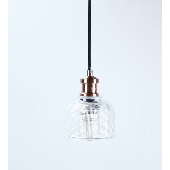 LAMP. COLGANTE COBRE ANTIGUO 1L E27 60W