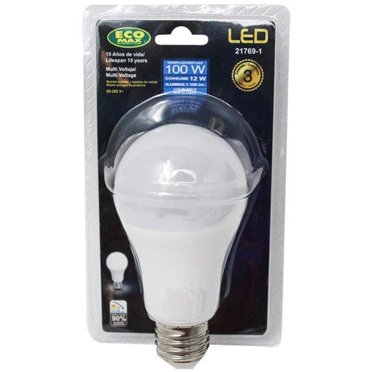 BOMBILLO LED A60 E27 12W 85-265V 6500K
