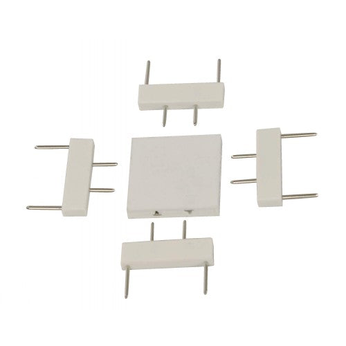 CONECTOR CRUZADO PARA RIELES MAGNÉTICOS BLANCO