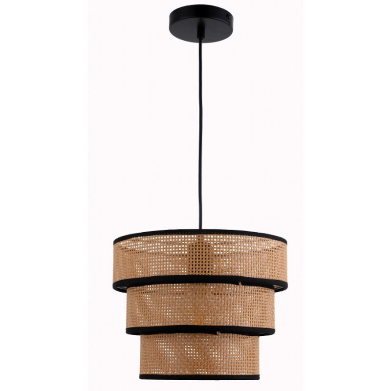 LAMP. COLGANTE 1L NEGRO Y CHOCOLATE 40W 120V E27