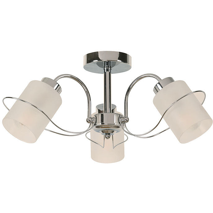 LAMP. TECHO CROMO 3L E27 40W
