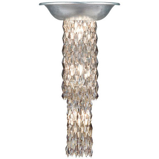 LAMP. PARED CRISTAL CELESTIAL PLATEADO 5L E14 40W