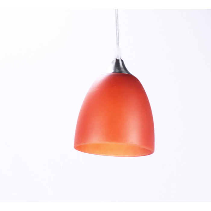 LAMP. COLGANTE ROJO 1L E27 60W