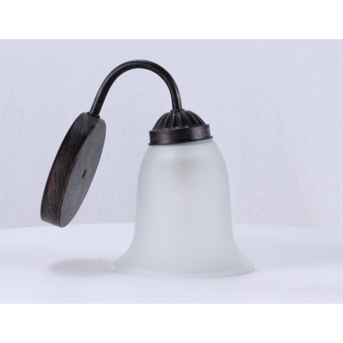 LAMP. PARED NEGRO CEPILLADO ROJO 1L E27 60W