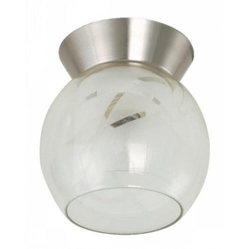 LAMP. TECHO NIQUEL SATINADO 1L E27 60W