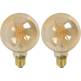 BOMBILLO LED FILAMENTO G95 E27 7W 120V 2700K (2 PIEZAS)