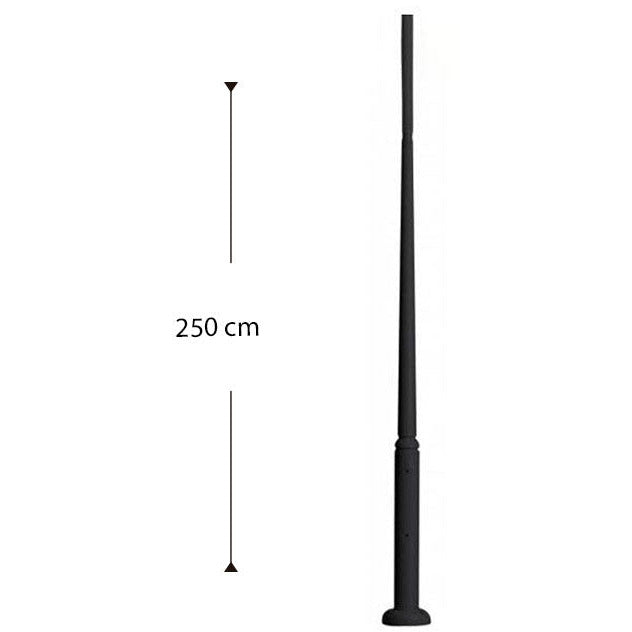 LAMP. EXT. POSTE EKTOR 2500 NEGRO