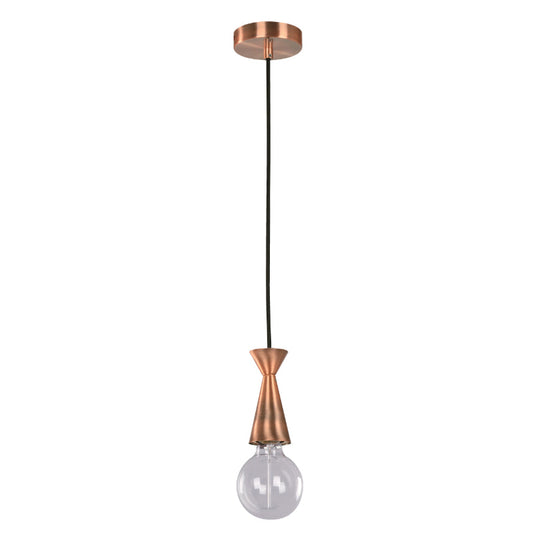 LAMP. COLGANTE COBRE 1L E27 60W