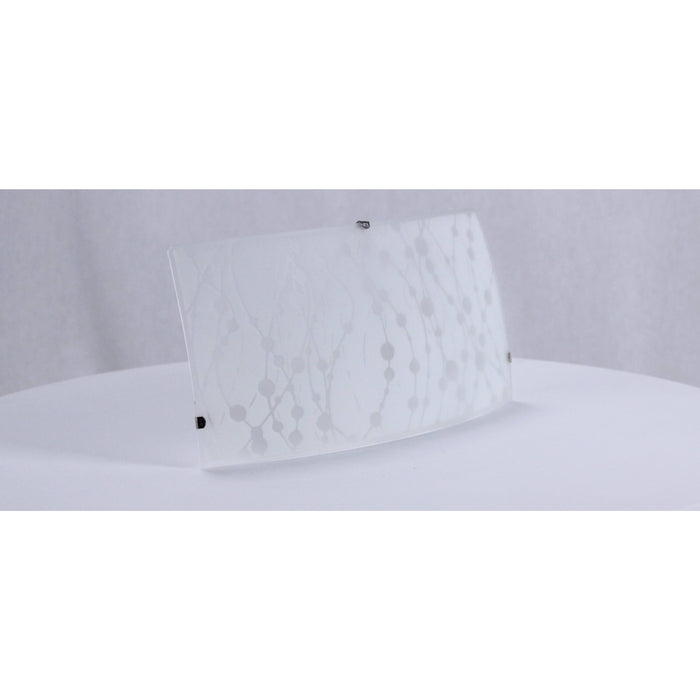 LAMP. PARED BLANCO Y NIQUEL SATINADO 1L E27 60W
