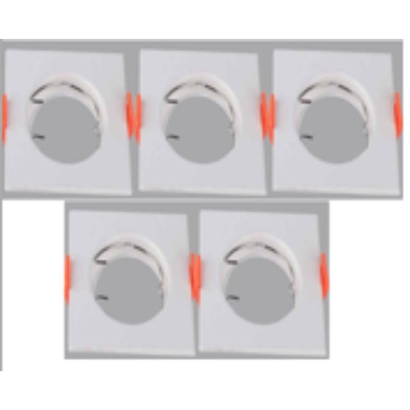 LAMP. EMPOTRABLE BLANCO 1L GU10 7W 5 PIEZAS