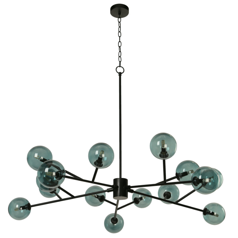 LAMP. COLGANTE NEGRO 15L G9 2W (BOMBILLO LED INCLUIDOS)