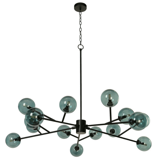 LAMP. COLGANTE NEGRO 15L G9 2W (BOMBILLO LED INCLUIDOS)